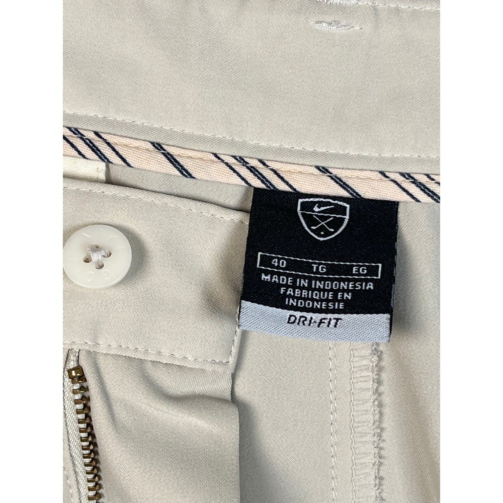 Nike‎ Golf Shorts 40 Beige Dri-FIT Performance Athletic Casual Mens
